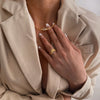 Wholesale Necklace Stainless Steel Geometric Braided Chain Mixed Gemstone Setting 18K Gold Plated