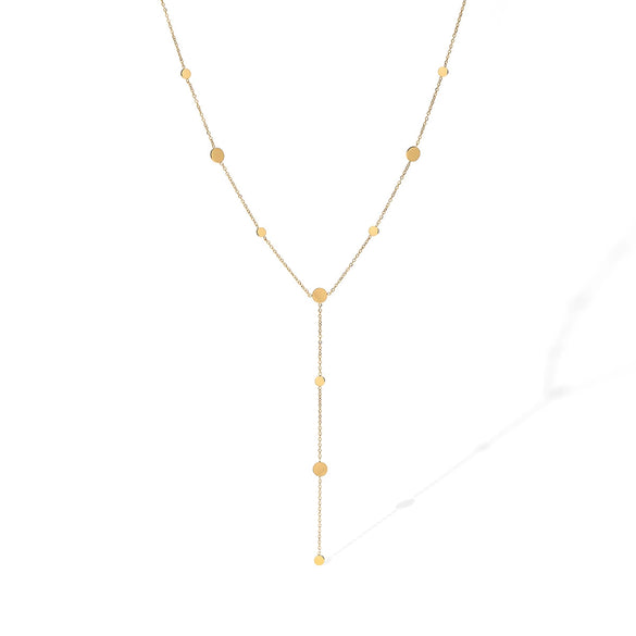 Wholesale Necklace Stainless Steel Geometric Chain Tassel Clavicle Chain For Female