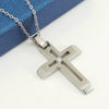 Wholesale Necklace 316L Stainless Steel Geometric Cross Electroplated 18K Gold For Women