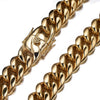 Wholesale Necklace Stainless Steel Geometric Cuban Chain Faucet Buckle Unisex Personality Style