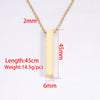 Wholesale Necklace Stainless Steel Geometric Cuboid Stereo Electroplating Cross Chain Pendant