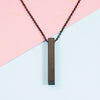 Wholesale Necklace Stainless Steel Geometric Cuboid Stereo Electroplating Cross Chain Pendant