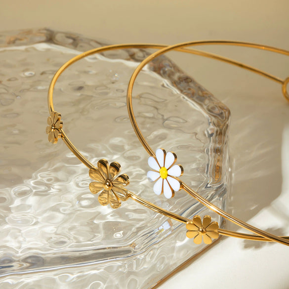 Wholesale Necklace Stainless Steel Geometric Daisy Design Jewelry For Women