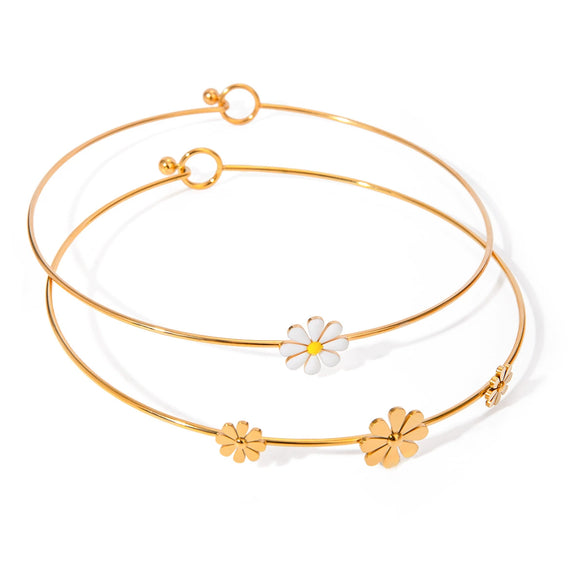 Wholesale Necklace Stainless Steel Geometric Daisy Design Jewelry For Women