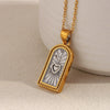 Wholesale Necklace Stainless Steel Geometric Electroplated Heart Tarot Style For Women