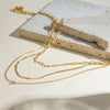 Wholesale Necklace Stainless Steel Geometric Electroplating Twist Ochain Pendant Threelayer