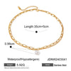 Wholesale Necklace Stainless Steel Geometric Electroplating Twist Ochain Pendant Threelayer