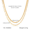 Wholesale Necklace Stainless Steel Geometric 18K Goldplated Electroplating Women's