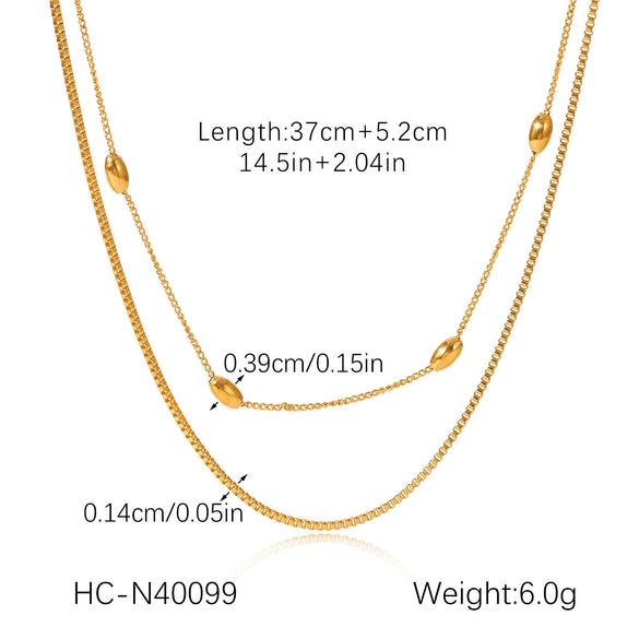 Wholesale Necklace Stainless Steel Geometric 18K Goldplated Electroplating Women's