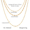 Wholesale Necklace Stainless Steel Geometric 18K Goldplated Electroplating Women's