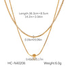 Wholesale Necklace Stainless Steel Geometric 18K Goldplated Electroplating Women's