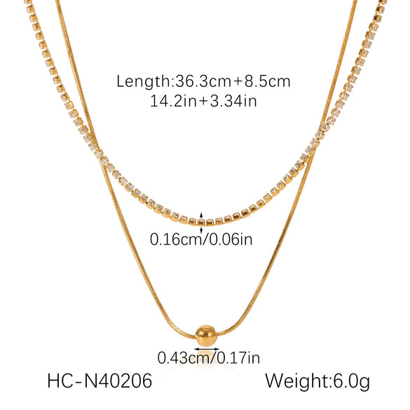 Wholesale Necklace Stainless Steel Geometric 18K Goldplated Electroplating Women's