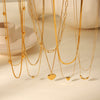 Wholesale Necklace Stainless Steel Geometric 18K Goldplated Electroplating Women's