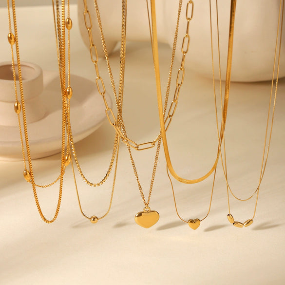 Wholesale Necklace Stainless Steel Geometric 18K Goldplated Electroplating Women's