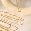 Wholesale Necklace Stainless Steel Geometric 18K Goldplated Electroplating Women's