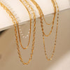 Wholesale Necklace Stainless Steel Geometric 18K Goldplated Electroplating Women's
