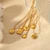 Wholesale Necklace Stainless Steel Geometric Mermaid Fairy Tale Pendant Electroplated Fashion Light Luxury