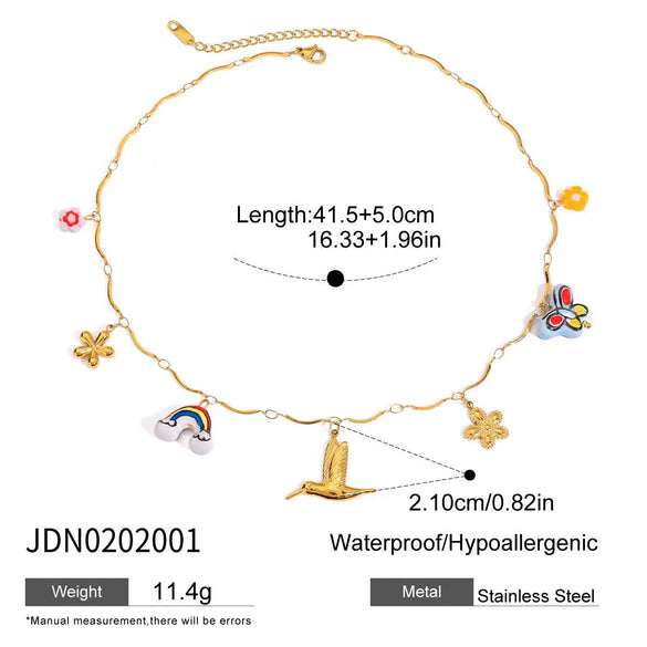 Wholesale Necklace Stainless Steel Geometric Original Design Electroplated