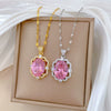 Wholesale Necklace Stainless Steel Geometric Pattern Microinlaid Light Luxury Elegant Unisex Collarbone Chain