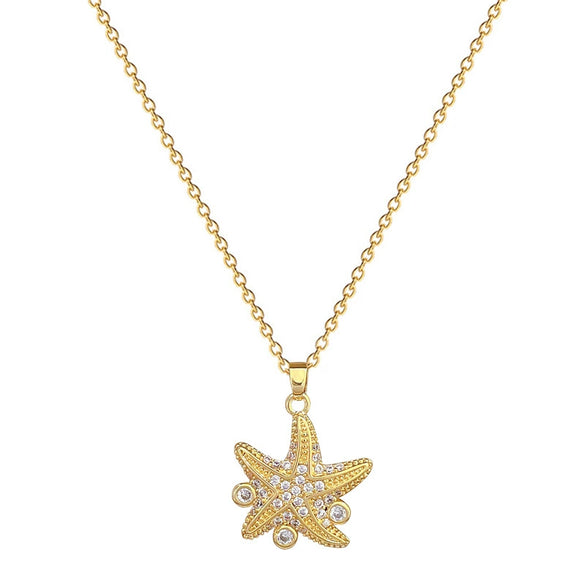 Wholesale Necklace Stainless Steel Geometric Sea Star Pattern For Women