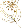 Wholesale Necklace Stainless Steel Geometric Simple Stacked Multi Layer Bone Twist Electroplated For Women