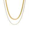 Wholesale Necklace Stainless Steel Geometric Simple Stacked Multi Layer Bone Twist Electroplated For Women