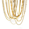 Wholesale Necklace Stainless Steel Geometric Simple Stacked Multi Layer Bone Twist Electroplated For Women