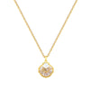 Wholesale Necklace Stainless Steel Geometric Style Hollow Shell Pearl Full Diamond Unisex