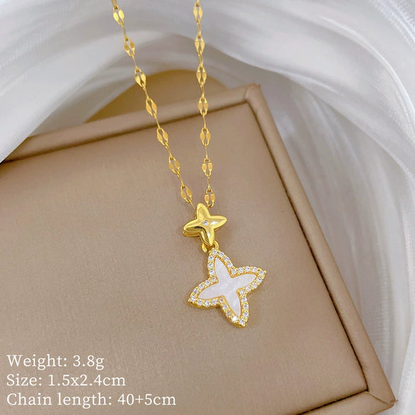 Wholesale Necklace Stainless Steel Geometric Style Pendant Chain Unisex