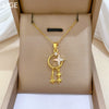 Wholesale Necklace Stainless Steel Geometric Tassel Star Design Copper Pendant Unisex