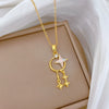 Wholesale Necklace Stainless Steel Geometric Tassel Star Design Copper Pendant Unisex