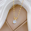 Wholesale Necklace Stainless Steel Geometric Vshaped Square Diamond Pendant Unisex