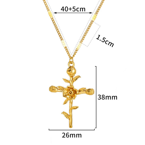 Wholesale Necklace Stainless Steel Gold Electroplated With Letters Numbers Text Pattern