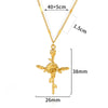 Wholesale Necklace Stainless Steel Gold Electroplated With Letters Numbers Text Pattern