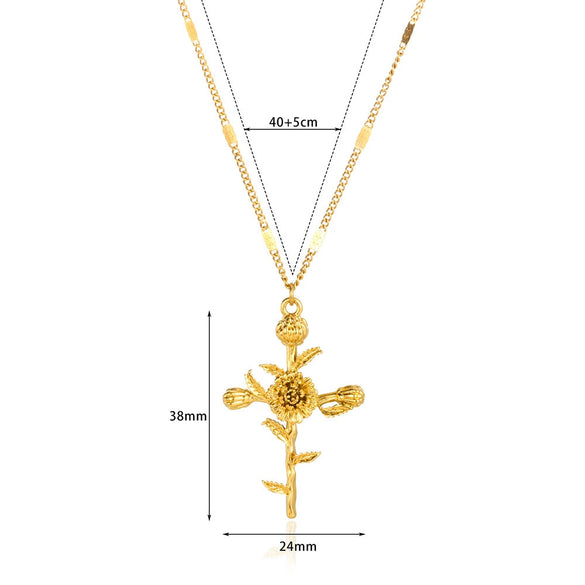 Wholesale Necklace Stainless Steel Gold Electroplated With Letters Numbers Text Pattern