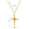 Wholesale Necklace Stainless Steel Gold Electroplated With Letters Numbers Text Pattern
