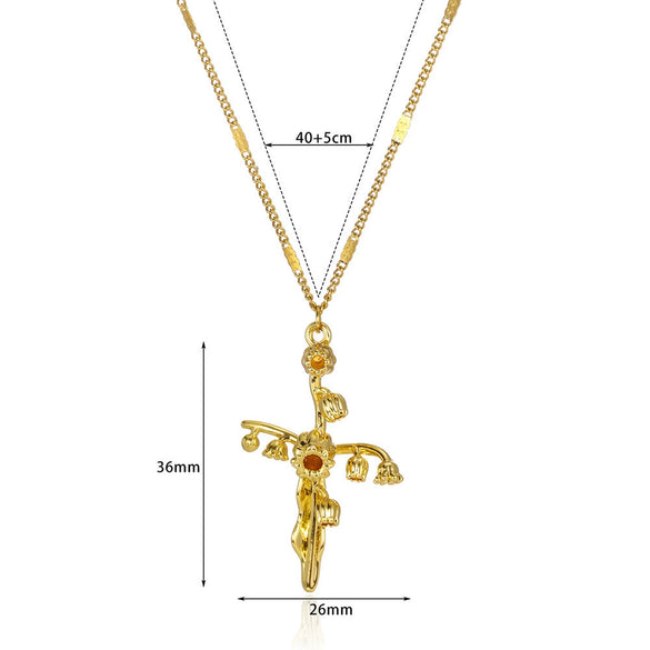 Wholesale Necklace Stainless Steel Gold Electroplated With Letters Numbers Text Pattern