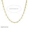 Wholesale Necklace Stainless Steel Gold Plated Geometric Doublelayer Round Bead Chain For Women