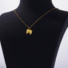 Wholesale Necklace Stainless Steel Gold Plated Letter Pendant Unisex