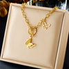Wholesale Necklace Stainless Steel Goldplated Butterfly Cut Out Retro Fashion For Women