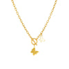 Wholesale Necklace Stainless Steel Goldplated Butterfly Cut Out Retro Fashion For Women
