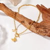 Wholesale Necklace Stainless Steel Goldplated Butterfly Cut Out Retro Fashion For Women