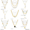 Wholesale Necklace Stainless Steel Goldplated Pearl Love Eyes Butterfly Pendant Heart Shape