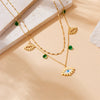 Wholesale Necklace Stainless Steel Goldplated Pearl Love Eyes Butterfly Pendant Heart Shape