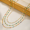 Wholesale Necklace Stainless Steel Handmade O Word Chain Geometric Style For Women
