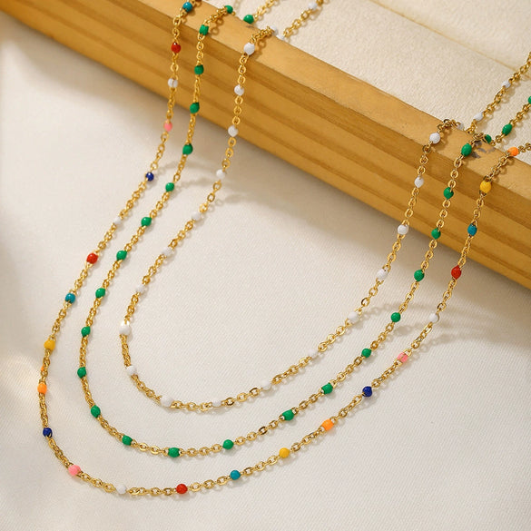 Wholesale Necklace Stainless Steel Handmade O Word Chain Geometric Style For Women