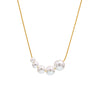 Wholesale Necklace Stainless Steel Imitation Pearl Geometric Style Electroplated For Women