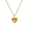 Wholesale Necklace Stainless Steel Inlaid Zircon Heart And Fivepointed Star Geometric Pendant Electroplated For Women