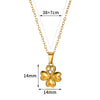 Wholesale Necklace Stainless Steel Inlaid Zircon With Star Moon Four Leaf Clover Pendant Electroplated Letters Numbers Text Design