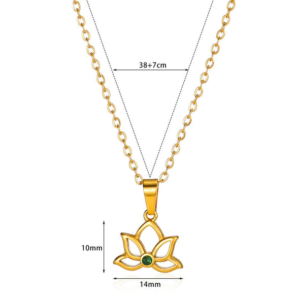 Wholesale Necklace Stainless Steel Inlaid Zircon With Star Moon Four Leaf Clover Pendant Electroplated Letters Numbers Text Design